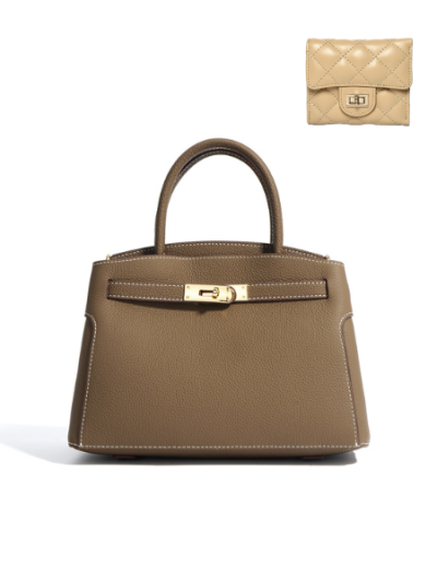Lateral poche designer leather tote bag - Tote 005